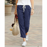 Avery - Freizeithose mit Kordelzug – Marineblau
