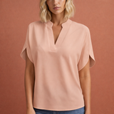 Elegante luftige Bluse für Damen mit schmeichelhaftem Schnitt | Maud – Aprikose