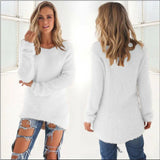 Faye - Warmer Pullover für Damen – Weiß