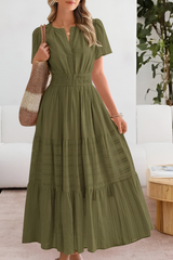 Damen Boho Breeze Midi Kleid – Grün
