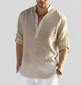 Andrew - Herren-Leinenhemd – Khaki