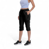 Norelia | Leichte Outdoor-Caprihose – Schwarz