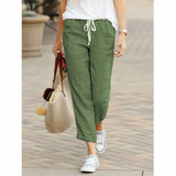 Avery - Freizeithose mit Kordelzug – Grün