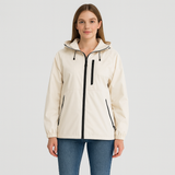 Aivee | Moderne Damen Regenjacke – Weiß