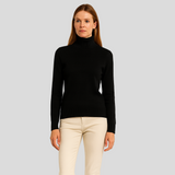 Alaina | Rollkragenpullover für Damen – Schwarz