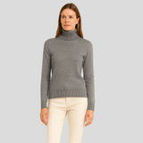 Alaina | Rollkragenpullover für Damen – Grau