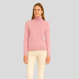 Alaina | Rollkragenpullover für Damen – Rosa