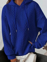 Alexis | Kuscheliges Winter Kapuzensweatshirt – Blau