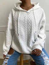 Alexis | Kuscheliges Winter Kapuzensweatshirt – Weiß