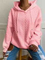 Alexis | Kuscheliges Winter Kapuzensweatshirt – Rosa