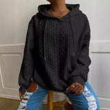 Alexis | Kuscheliges Winter Kapuzensweatshirt – Schwarz