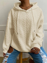 Alexis | Kuscheliges Winter Kapuzensweatshirt – Beige