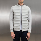 Herren-Steppjacke mit Quersteppung | reguläre form – Grau