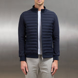 Herren-Steppjacke mit Quersteppung | reguläre form – Marineblau