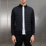 Herren-Steppjacke mit Quersteppung | reguläre form – Schwarz