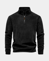 Alpine | Herren Sweatshirt Halber Reißverschluss – Half-Zip Sweatshirt Herren – Schwarz