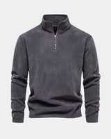 Alpine | Herren Sweatshirt Halber Reißverschluss – Half-Zip Sweatshirt Herren – Grau