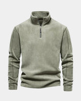 Alpine | Herren Sweatshirt Halber Reißverschluss – Half-Zip Sweatshirt Herren – Grün