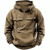 Alvaro | Hoodie mit Futter aus Baumwollmischung – Khaki