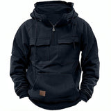 Alvaro | Hoodie mit Futter aus Baumwollmischung – Schwarz