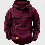 Alvaro | Hoodie mit Futter aus Baumwollmischung – Burgund
