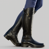 Amalia | Elegante wasserdichte Lederstiefel – Schwarz