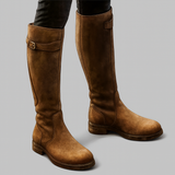 Amalia | Elegante wasserdichte Lederstiefel – Braun