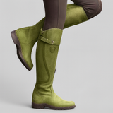 Amalia | Elegante wasserdichte Lederstiefel – Grün
