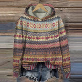 Amelia | Stylischer Hoodie mit Norwegermotiv – Rose