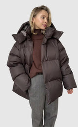 Amelie | Elegante Pufferjacke für Damen Winter – Braun