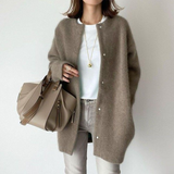 Damen Mantel Mit Knopfleiste | Winter Lang – Braun