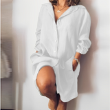 Angelika | Lässige Sommerbluse in Übergröße – Weiß
