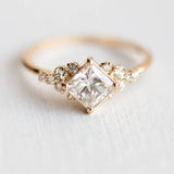 Luxuriöser Ring mit Zirkonia aus Gold und Silber – Gold