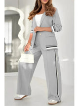 Elly | Elegantes Zweiteiliges Set – Grau