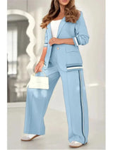 Elly | Elegantes Zweiteiliges Set – Hellblau