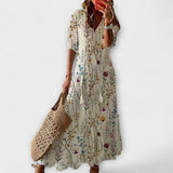 Anna – Damen Boho Sommerkleid – Mehrfarbig