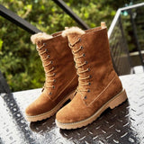 Jada – hohe damenstiefel aus wildleder – Braun