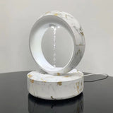 Design-Luftbefeuchter mit LED & Schwebetropfen-Effekt – Touch Control & Flüsterleise – Runde Marmor