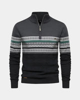 Hendrik | Herren Zip-Polo – Reißverschluss Polo Herren Modern – Dunkelgrau