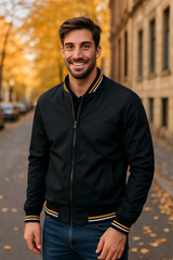 CLARK - Vielseitige Herbst-Bomberjacke – Schwarz