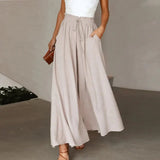 Tarianne – Stilvolle Hose mit weitem Bein – Apricot