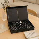 Ardenza | 24-teiliges Western-Steakbesteck-Set – Silber