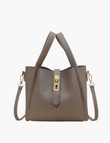 Elegante Bucket Bag – Grau-Braun