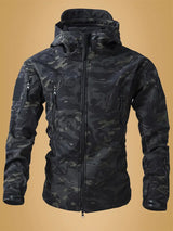 Varexil - Schwerer Stehkragen-Pullover – Schwarzes Camouflage