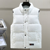 Ärmellose Winterweste mit zeitlosem Design – Weiß