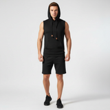 Ärmelloses Sportshirt Mit Kapuze - Hoodryve – Schwarz