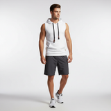 Ärmelloses Sportshirt Mit Kapuze - Hoodryve – Weiß