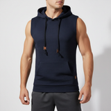 Ärmelloses Sportshirt Mit Kapuze - Hoodryve – Marineblau
