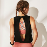 Ärmelloses Sportshirt Mit Rückenausschnitt - MoveBreeze – Schwarz