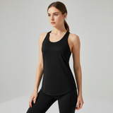 Ärmelloses Sporttop Leicht - MoveVibe – Schwarz